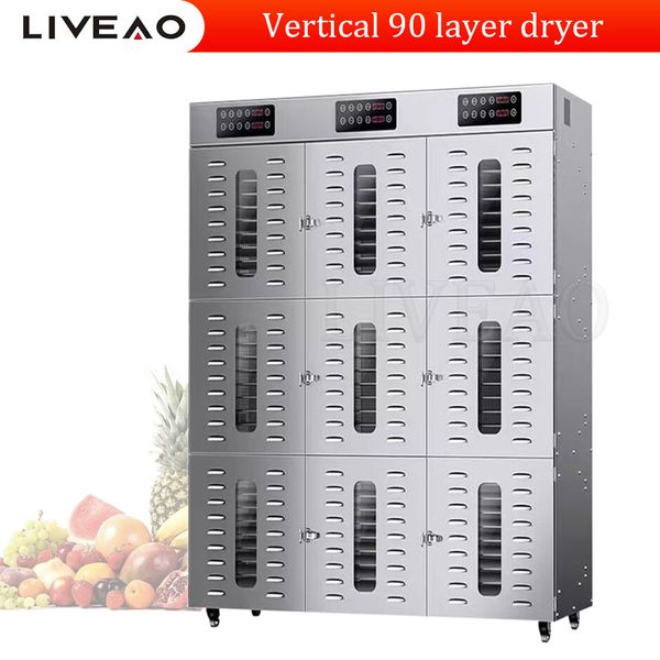 90 60 Trays Food Dehydrator for Vegetables, Fruits, and Snacks - Multifunctional Drying Machine
