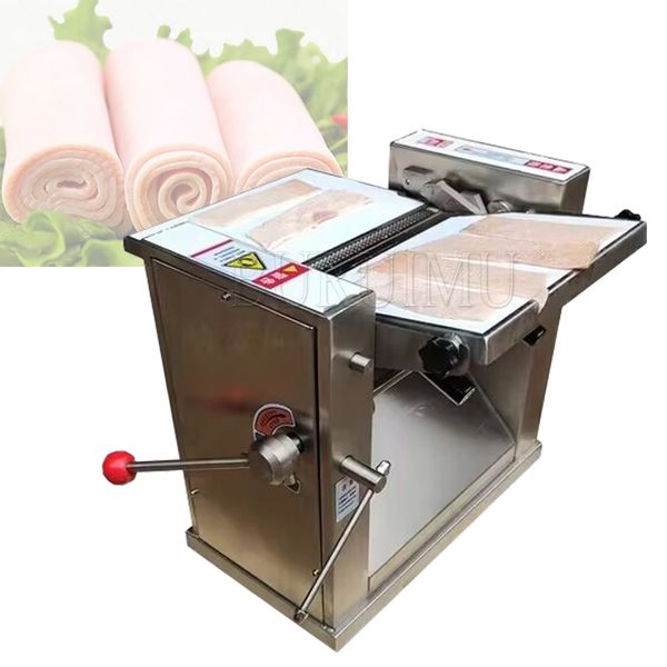 Commercial Pork Skin Removed Cutting Machine 0.6-6MM Adjustable Pig Meat Peeling Machine