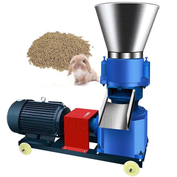 Automatic feed pellet machine for livestock like fish, chicken, sheep, pigs, and cattle