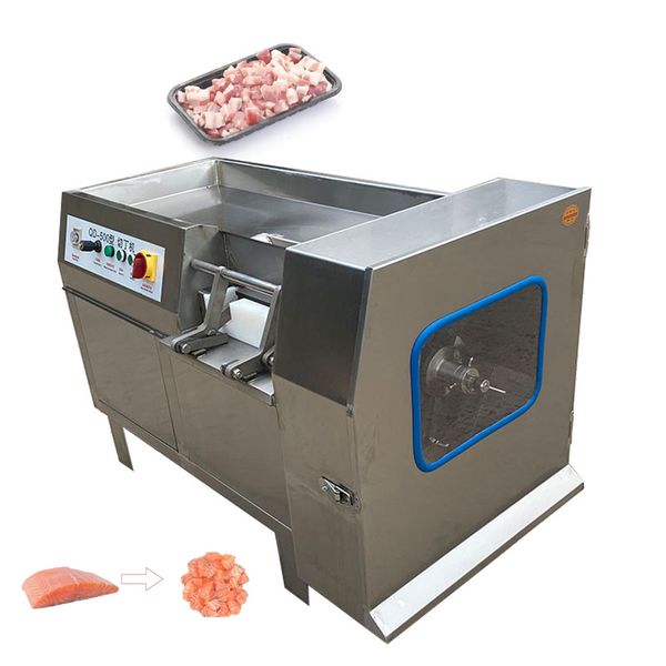 Commercial Stainless Steel Fresh Meat Cube Cutter Meat Products Dicer Frozen Meat Machine Cutting Automatic
