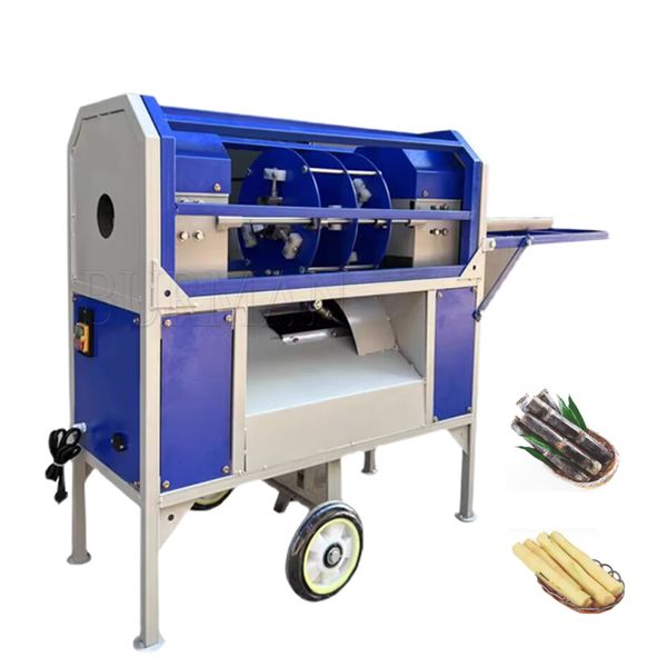 Commercial sugarcane peeling machine for efficient scraping and planing