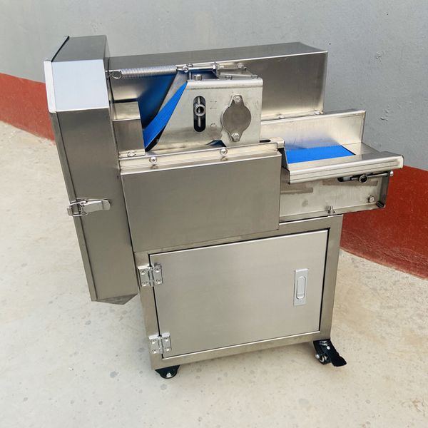 Commercial vegetable slicer for cucumbers, carrots, potatoes, and leeks with electric operation