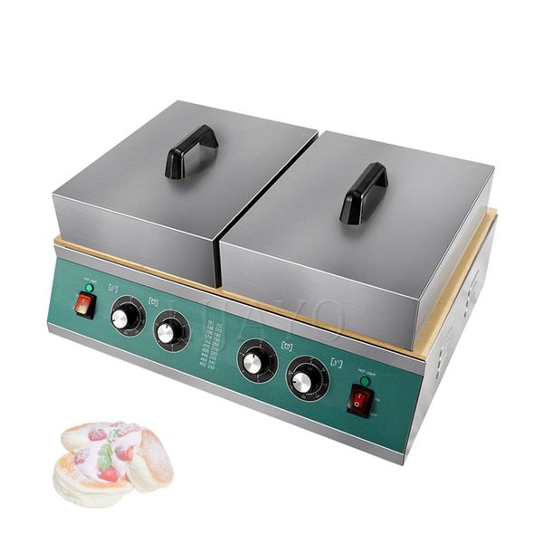 Commercial Use Double Plates Upgrade Souffle Machine Electric Griddle Pure Copper Dorayaki Muffin Waffle Maker