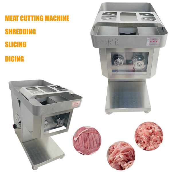 Commercial Pork Slicing Shredding Machine High-Power Electric Automatic Meat Cutting Machine