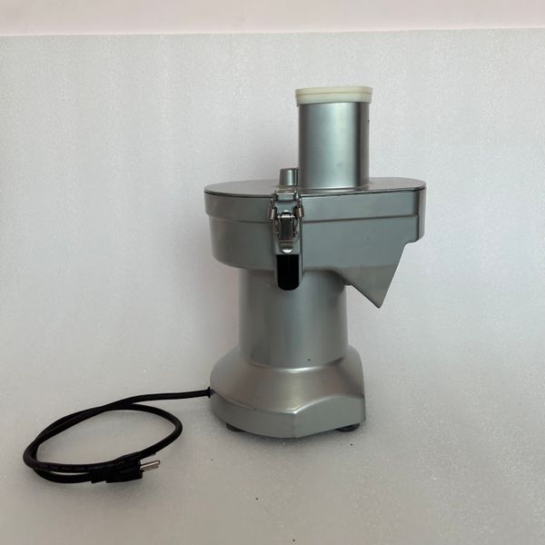 Compact electric vegetable cutter for school cafeterias and commercial use