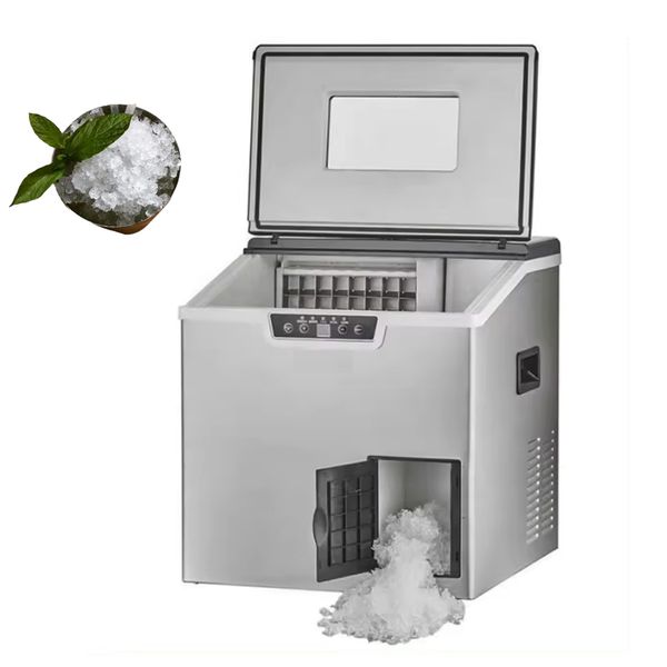 Ice Maker Small Home Milk Tea Shop Large Capacity Ice Making and Crushing All In One Machine Automatic Ice Machine 220V