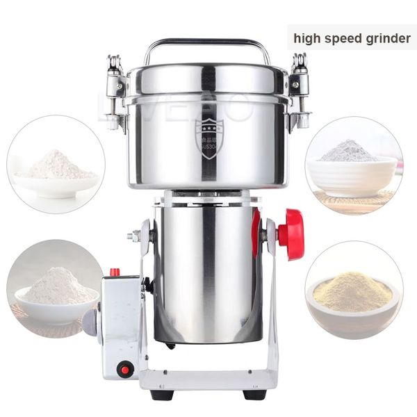 Electric grain grinder for industrial use, milling beans and pepper into fine powder