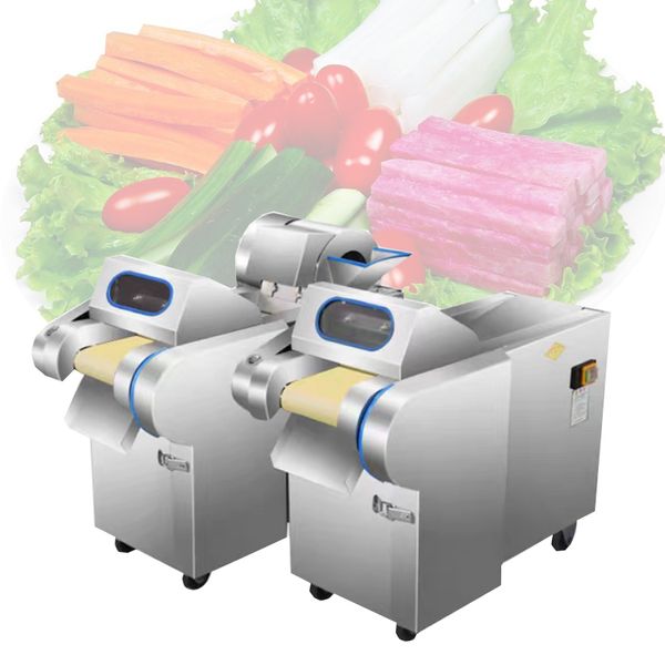 Electric vegetable and fruit cutter for commercial use, slicing lemons, potatoes, carrots, and more