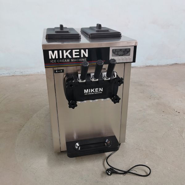 Factory direct sales of high-quality commercial ice cream machines with 110v/220v options and 3-flavor capacity