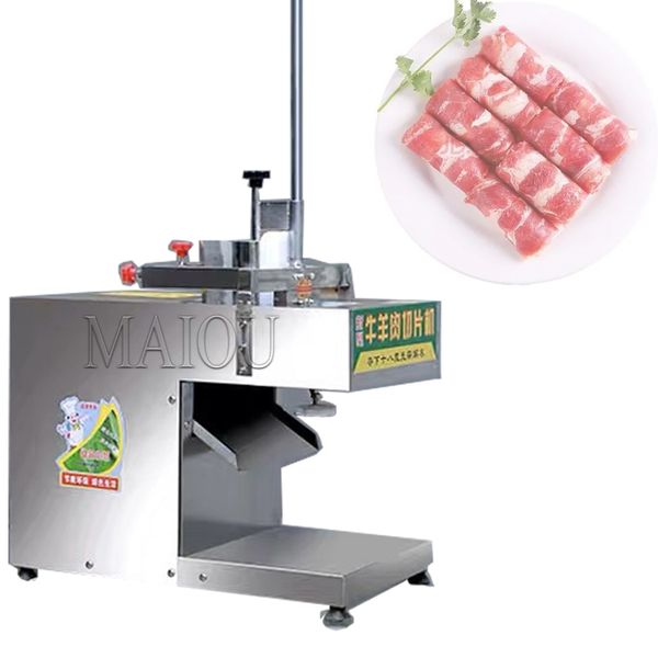Desktop Frozen Meat Cutting Machine For Mutton Roll Beef Roll Slicer Machine