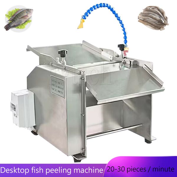Full automatic fish skin remover for tilapia, separating meat from skin efficiently
