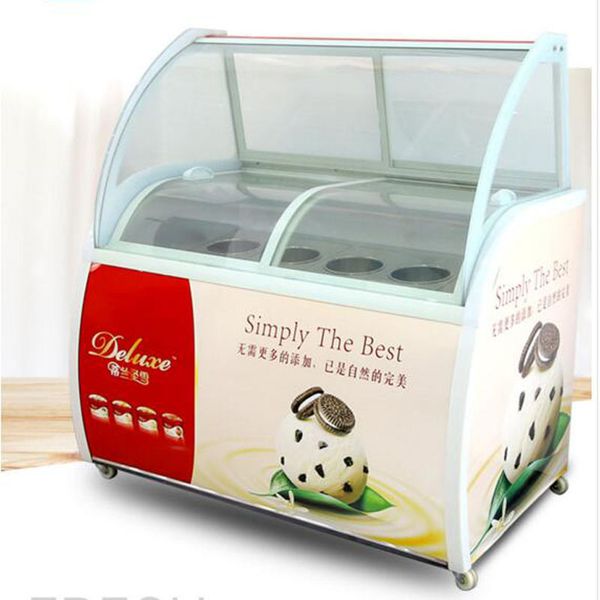 Hard Ice Cream Showcase Ice Cream Dispaly Cabinet Commercial Showcase Freezer