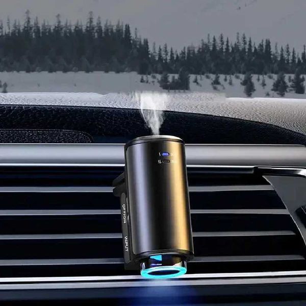 Humidifiers Mini car fragrance diffuser air humidifier ultrasonic water free essential oil diffuser perfume nano cold fog odor humidifier y2