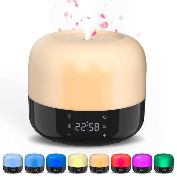 Humidifiers Sejoy Air Humidifier Aroma Diffuser 1-8 HourTimer 7 Atmosphere Lights Room Ultrasonic Cool Mist Top Fill Humidifier S2411307