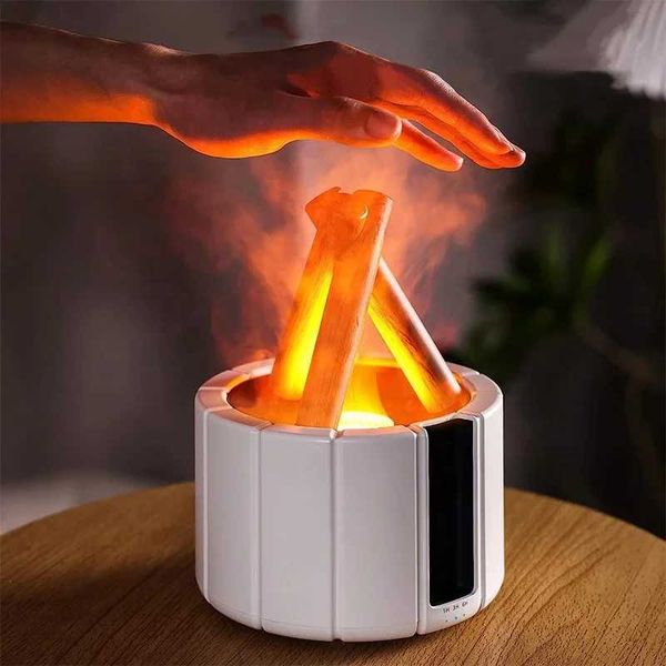 Humidifiers Humidifiers Aromatherapy Essential Oil Diffuser Remote Control USB Ultrasonic Air Humidifier with Flame Lamp Diffusor S2411307