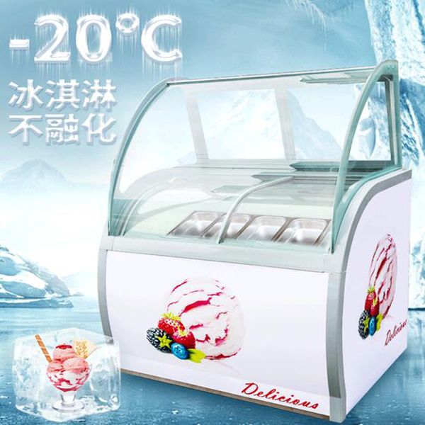 Ice Cream Showcase Italian Gelato Glass Display Case Fruit Ice Cream Display Cabinets