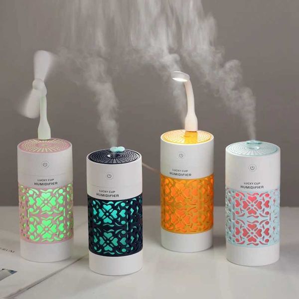 3-in-1 Lucky Cup Humidifier USB Aroma Diffuser Ultrasonic Essential Oil Automotive Air Humidifier Cold Mist Purifier M240829