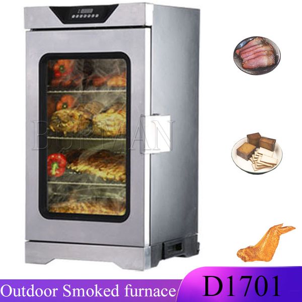 Industrial-grade stainless steel automatic electric catfish and bean smoking oven