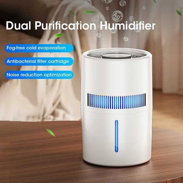 4L e-humidifier with fog free evaporation air humidifier with fog free water cleaning 350mL/h suitable for beds ranging from 10 to 20 Y24110