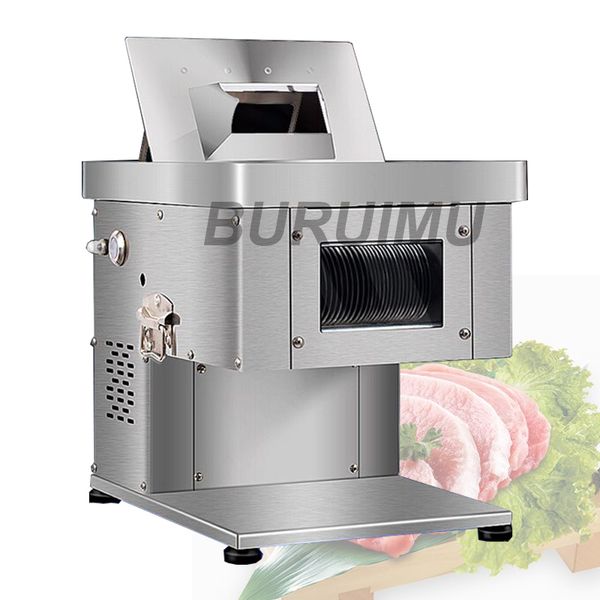 LEWIAO Electric Multi-function Meat Slicer Commercial Stainless Steel Desktop Fresh Meat Cutter Machine