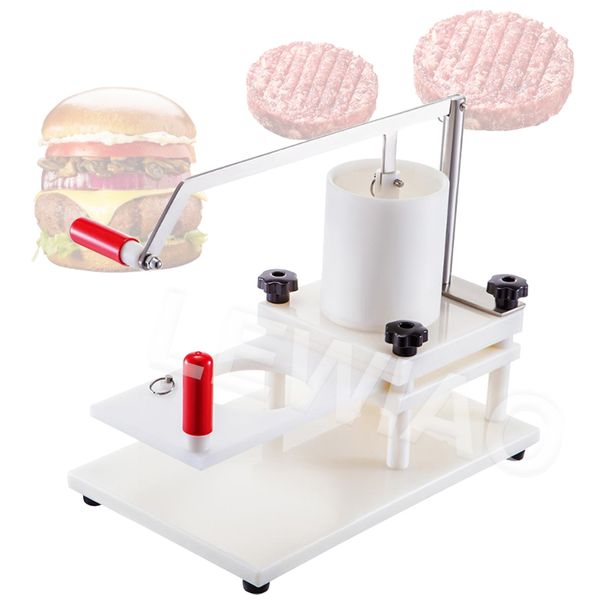 LEWIAO Round Pie Forming Machine Manual Hamburger Patty Maker 110mm 130mm Burger Meat Pie Making Equipment