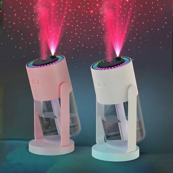 Mini air humidifier with starry sky light aromatherapy essential oil ultrasonic diffuser color night light humidifier M240829