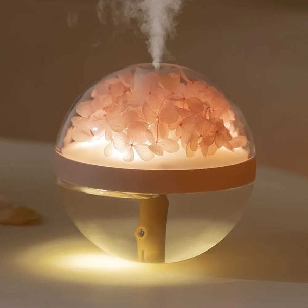 270ML Air Humidifier USB Charging 800mAh Household Hydration Humidifier Color LED Fog Generator Flower Humidifier M240829