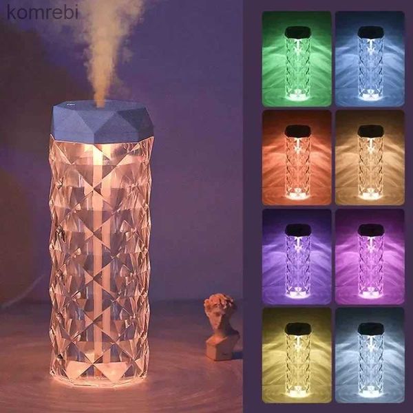 Humidifiers 1000ML Crystal Humidifier with Colorful Ambient Light USB Large Capacity Bedroom Desktop Air Humidifier Aromatherapy ApparatusL2