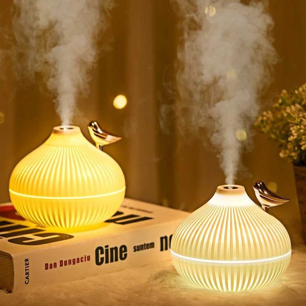 Humidifiers New 300ML Onion Air Humidifier Diffuser for Essential Oil Diffuser with Environmental Luminescence Suitable for Home Office Bedr