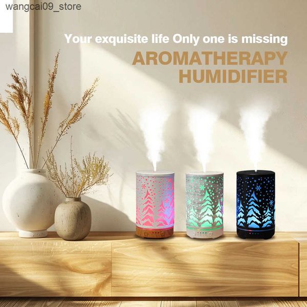 Humidifiers Christmas Tree Aroma Diffuser Room Ultrasonic Air Humidifier Scent Diffuser 100ml Essential Oil Diffuser with Timing Function J2