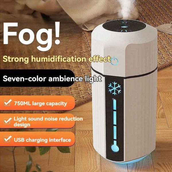 USB Silent Antibacterial Humidifier 750ML Efficient Humidifier Home Automotive Air Humidifier Y240926