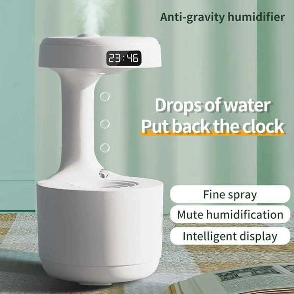 Water drop air humidifier 800Ml anti-static essential oil diffuser luminous weightless spray decorative table lamp Y241104