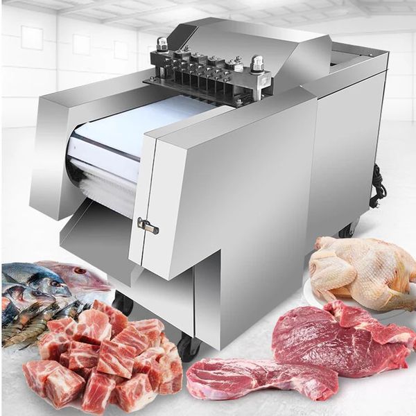 Mutton Meat Cube Cutting Machine Frozen Chicken Breast Dicing Machine Automatic Frozen Beef Meat Slicer