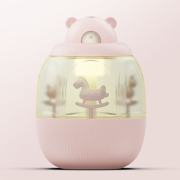 Humidifiers New usb air humidifier home small bedroom desktop carousel with music box large Humidifiers free shipping S2411307