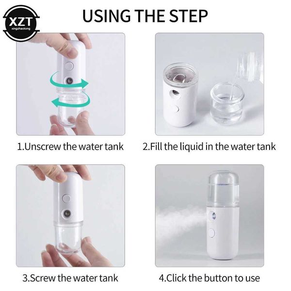 Humidifiers Portable air humidifier 30ml USB atomizer air purifier aromatherapy essential oil diffuser M240829 CL250104