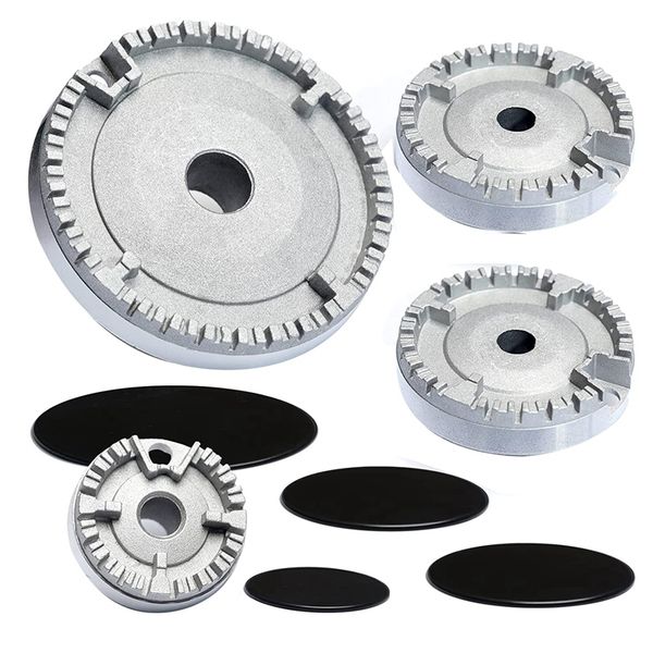 1Set Cooker Hat Set Oven Gas Hob Burner Crown Flame Cap Fits Most Gas Stove Burners