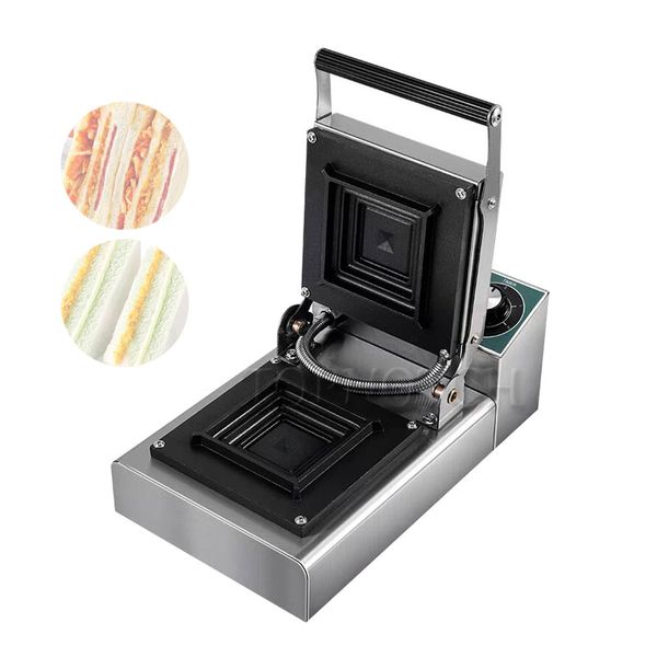 Single-Head Electric Square Sandwich Toaster Non Stick Breakfast Press Making Machine Commercial Baking Bread Snack Maker