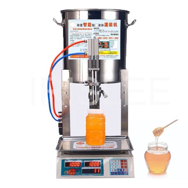 Small Semi-Automatic Stainless Steel Honey Cooking Oil Beverage Liquid Quantitative Filling Machine