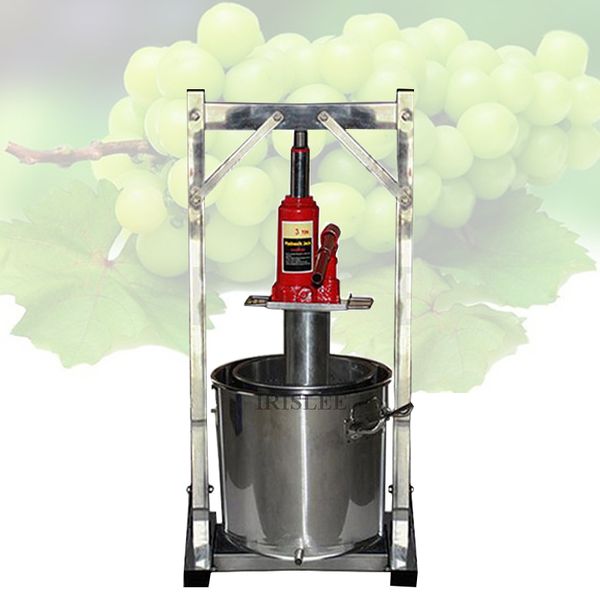 Fruit Wine Press Manual Press for Wine Making 12/22/36L Stainless Steel Basket Red Silver Wine Grape Press