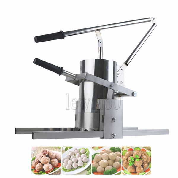 Stainless Steel Meatball Forming Machine Hand Press Meat Ball Maker Manual Beef Fish Ball Extruding Machine