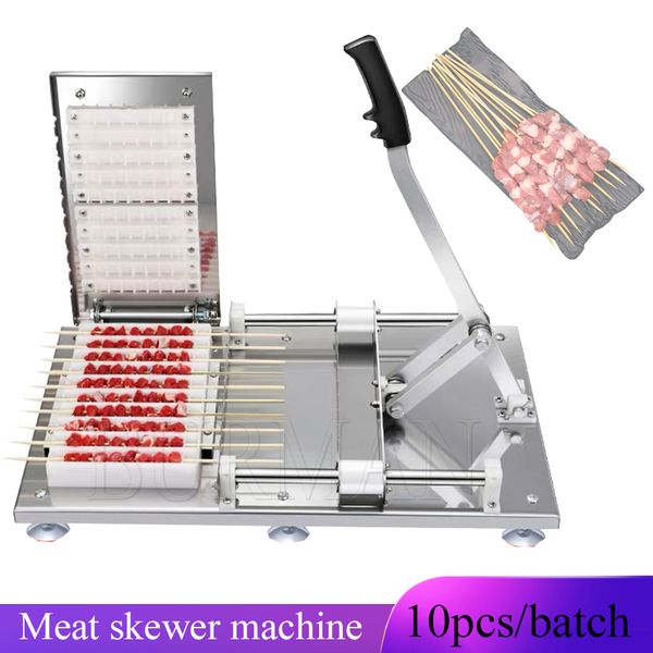 Stainless steel portable kebab skewer machine for making lamb satay