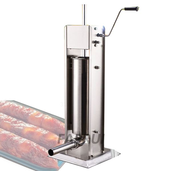 Manual Sausage Stuffer Stainless Steel Sausages Filling Machine Salami Meat Tool Sausaged Syringe Maker