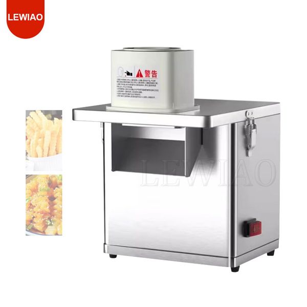 220V Electric Potato Slicer Machine Stainless Steel Wolf Tooth Potato Chips Maker Machine 10mm 8mm Wavy Potato Sticks Machine