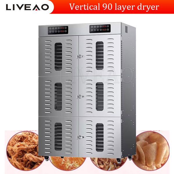 Vertical 90-layer commercial stainless steel fruit and vegetable dehydrator dryer machine