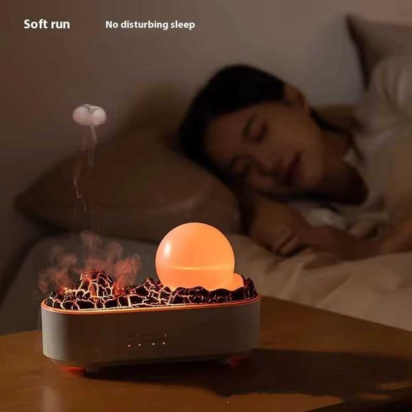 Volcanic Air Humidifier Ultrasonic Essential Oil Aroma Diffuser Heavy Mist Desktop Creative Decoration Nebulizer Mak Smoking Steam Engine M2