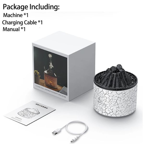 Humidifiers Volcano Diffuser Essential Oils Jellyfish Cool Mist Air Humidifier Flame Aroma Diffuser for Bedroom Smell for Home 180ml 7 Color