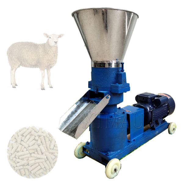 220V/ 380V Pellet Press Animal Feed Pellet Mill Biomass Pellet Machine 4Kw 100kg/h-200Kg/h