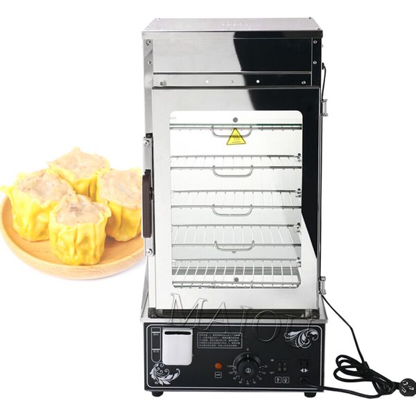1200W Electric Food Steamer Commercial Steamed Stuffed Bun Steam Machine Stainless Steel Food Warmer Cabinet 500